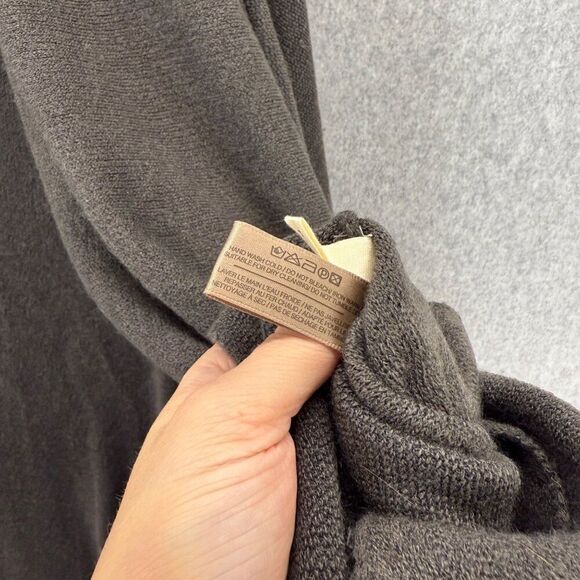 Anthropologie MOTH One‎ Size Charcoal Gray Drape Neck Sleeveless Vest Sweater - Picture 6 of 12